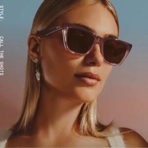 Women's QUAY No Apologies Angled
Squared Frame Sunglasses